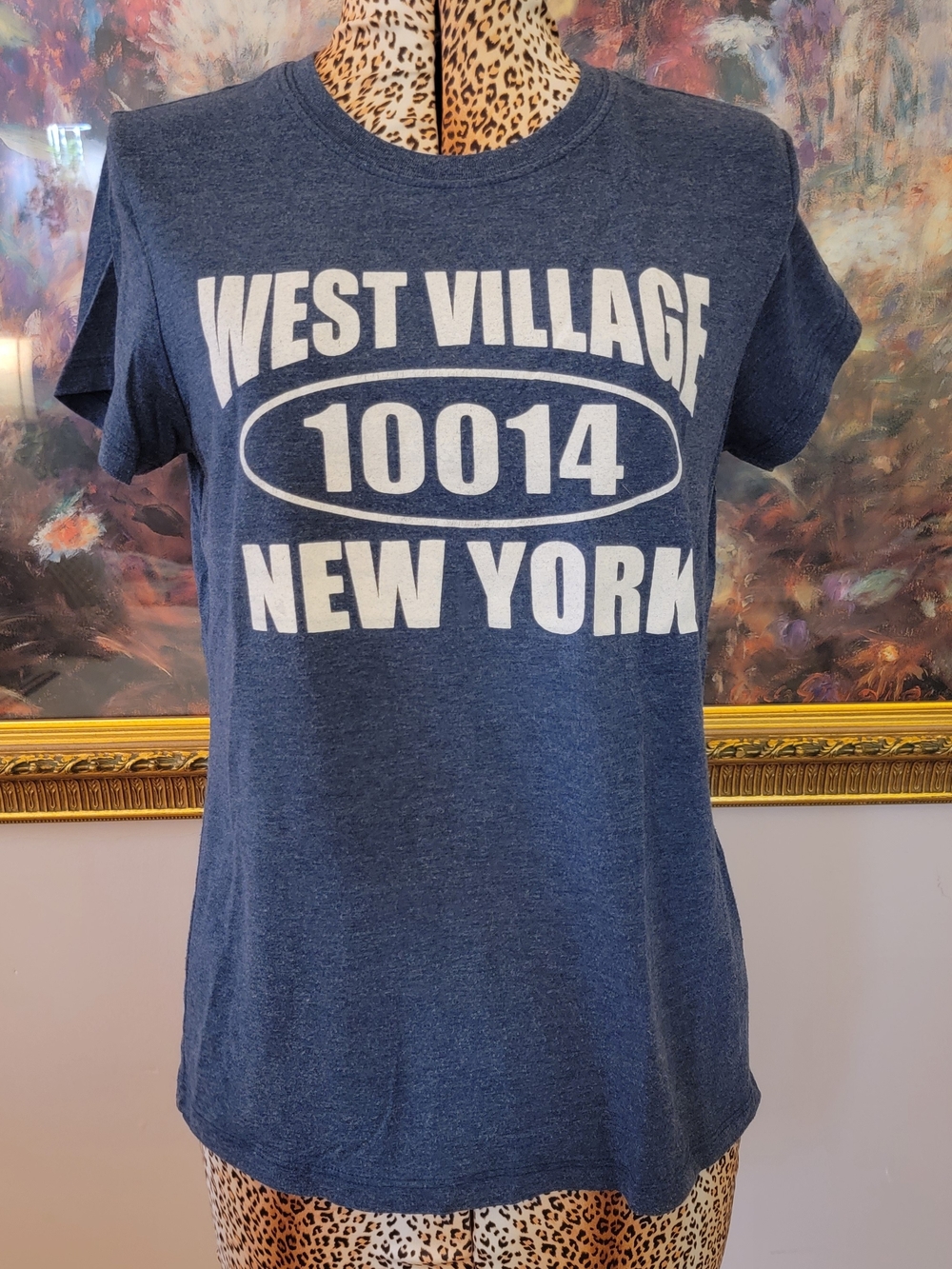 West Village 10014 New York Navy Graphic Tee - Women